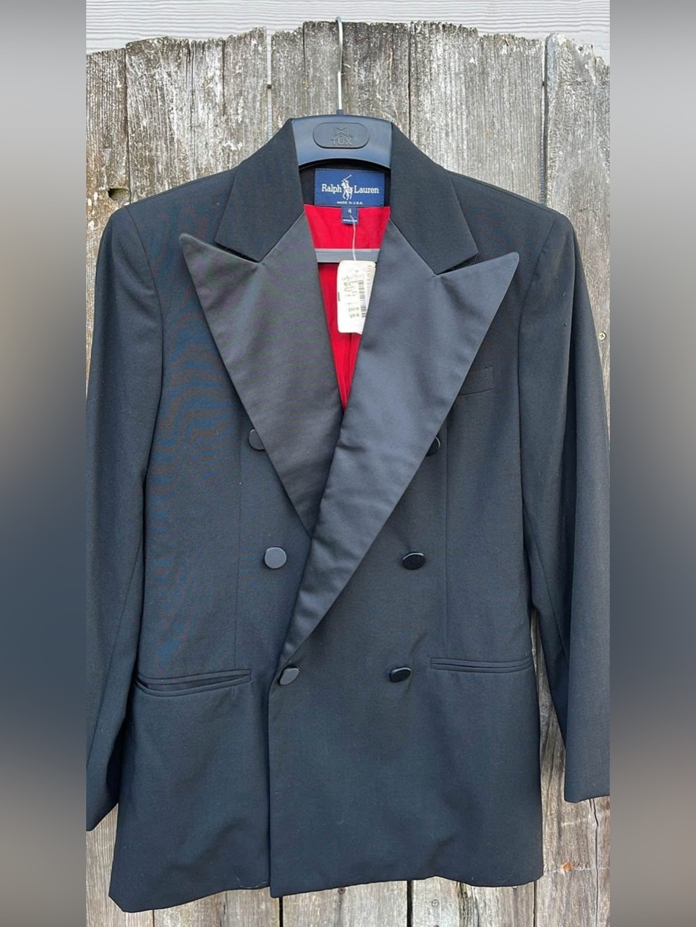 Rare NWT Ralph Lauren Blue Label Made in USA Black Tuxedo Jacket 4